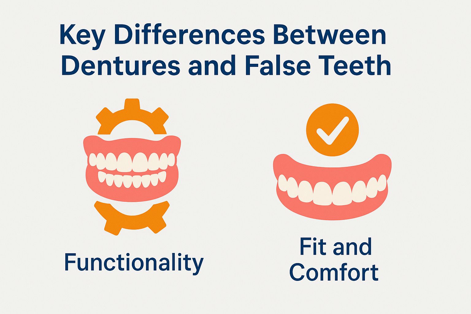Key Differences Between Dentures and False Teeth